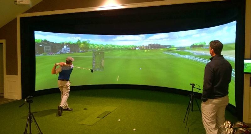 Các thiết bị có trong thiết kế phòng tập golf 3D