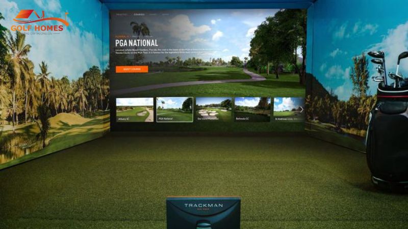 Phòng golf 3D phiên bản Trackman 4 Virtual Indoor Golf VG2