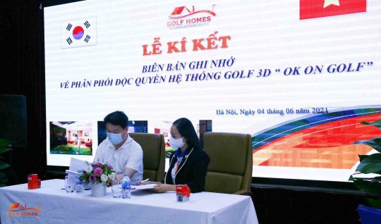 Hai bên tiến hành ký kết bản ghi nhớ phân phối độc quyền OK ON GOLF tại Việt Nam