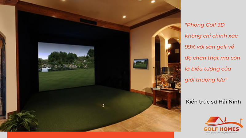 Mỗi phòng golf 3D do Golfhomes đem lại sẽ tạo nên sự khác biệt rõ ràng trên thị trường