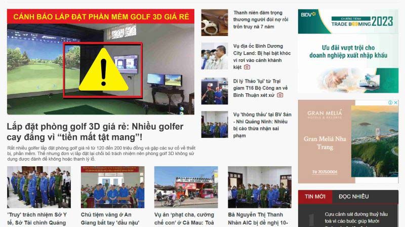 Các báo đưa tin về rủi ro khi lắp đặt phòng golf 3D giá rẻ