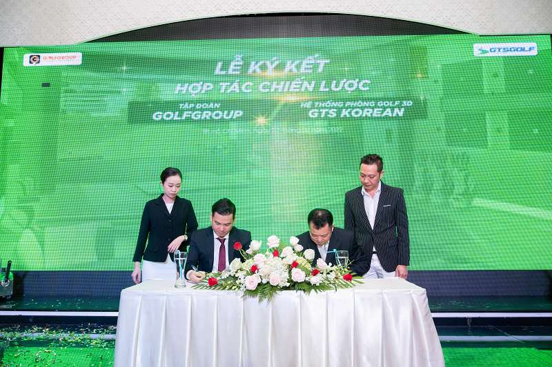 Hình ảnh trong buổi lễ ký kết hợp tác nâng cao chất lượng golf 3D giữ Golfhomes và GTS Golf Hàn Quốc 