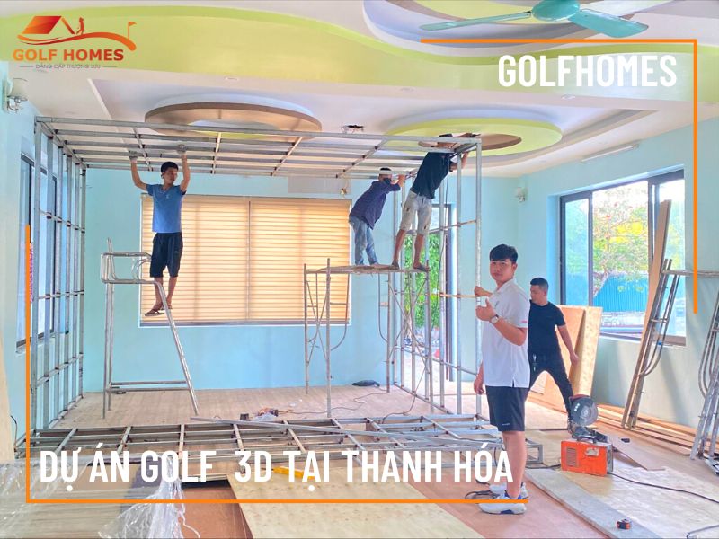 Hình ảnh lắp đặt hệ thống golf 3D cho khách hàng tại Nga Sơn - Thanh Hóa