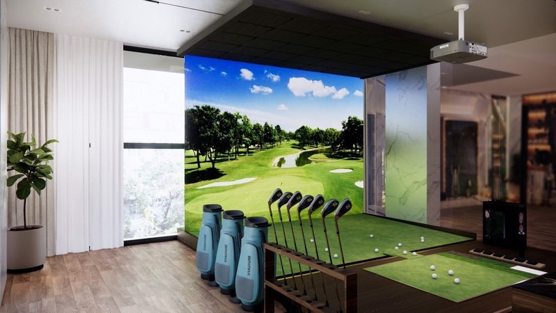 Diện tích phòng golf 3D không cần phải quá lớn