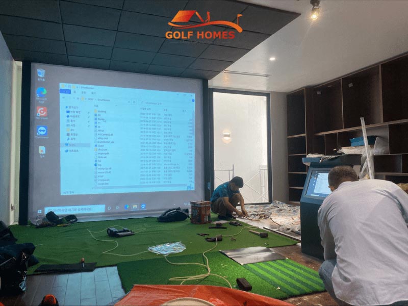 GolfHomes thi công và lắp đặt phòng golf 3D GTR