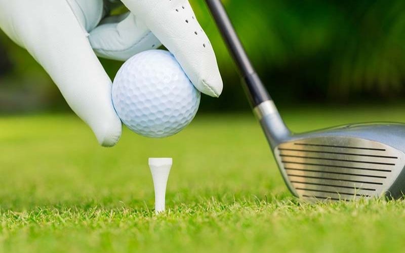 Tee golf là thiết bị nâng bóng, được cắm tại sân golf
