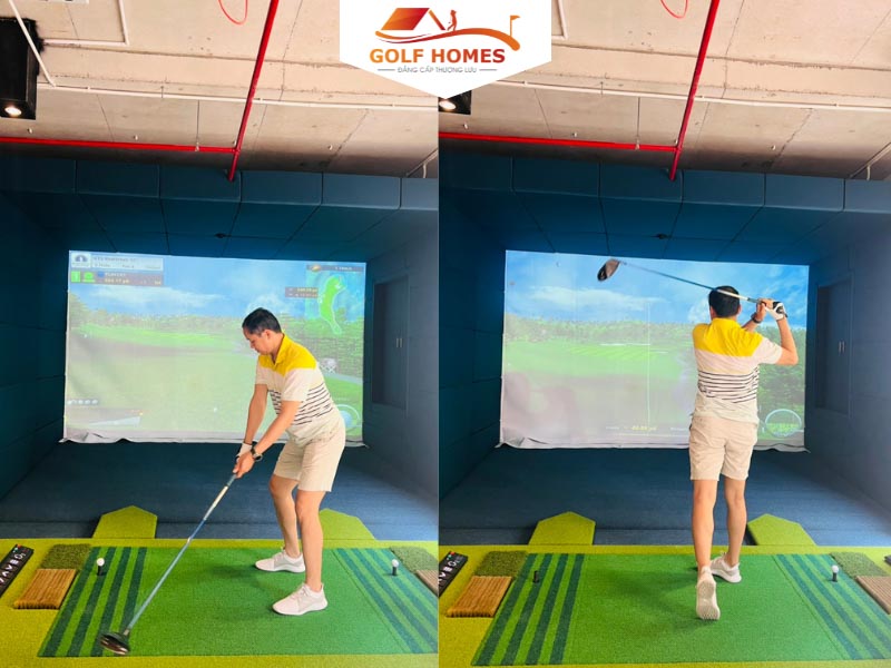 Anh Nam trải nghiệm phòng tập golf 3D GTS