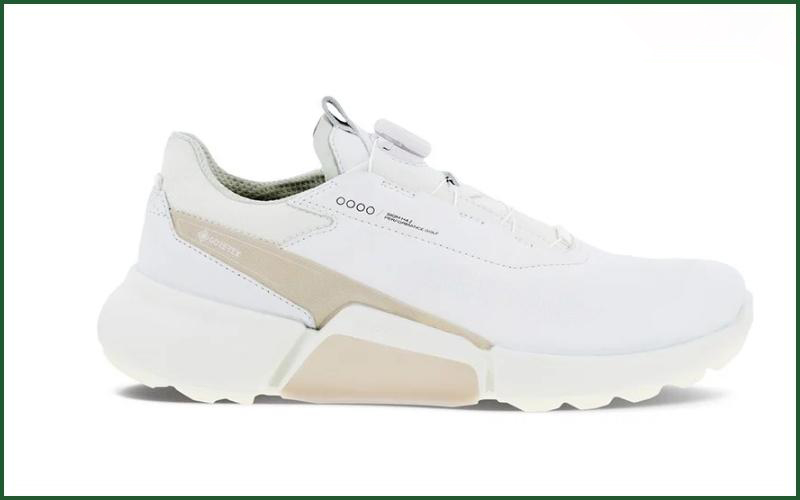 Giày golf Ecco đế mềm Biom H4 White Gravel được thiết kế theo phong cách tối giản, thanh lịch