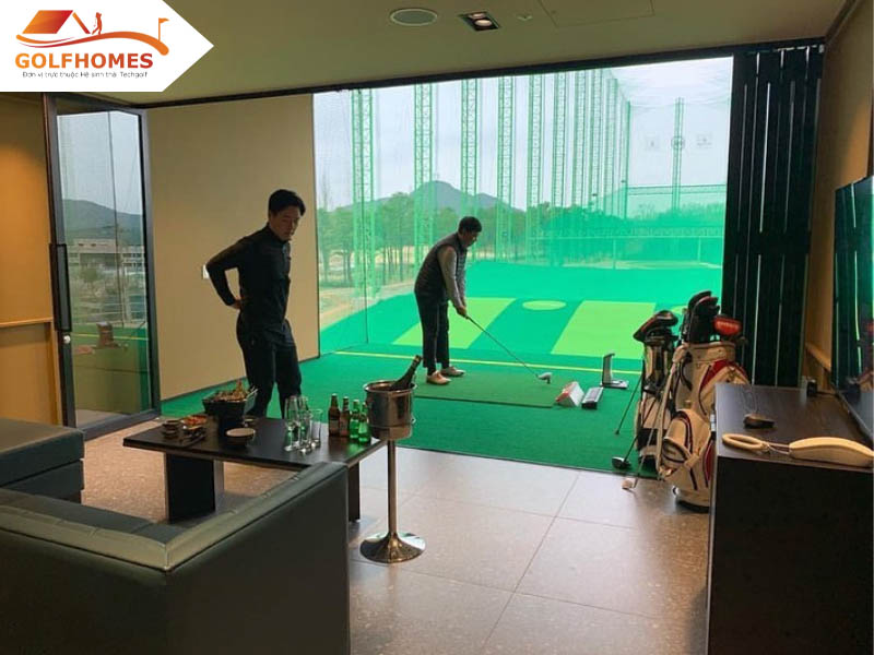 Mô hình phòng golf 3D kết hợp sân tập golf thu hút lượng lớn golfer luyện tập