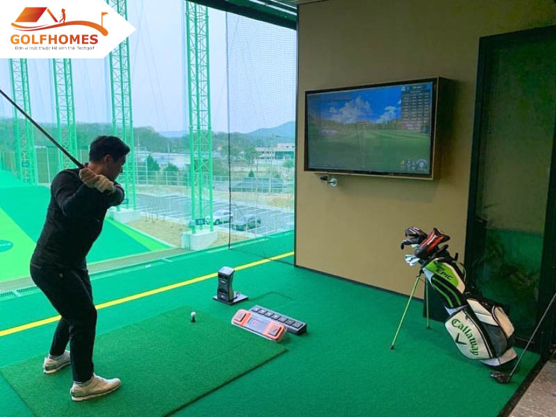 Sân tập kết hợp phòng golf 3D mang lại trải nghiệm ấn tượng cho golfer
