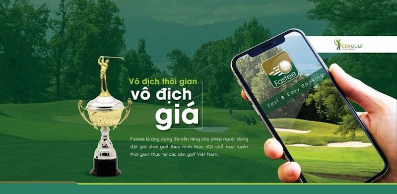 Ứng dụng Fastee cho phép golfer đặt sân tại hầu hết các sân golf Việt Nam