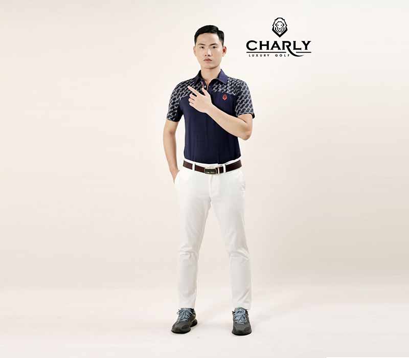 Quần golf Charly Pants White VT001306 có thiết kế sang trọng, lịch lãm