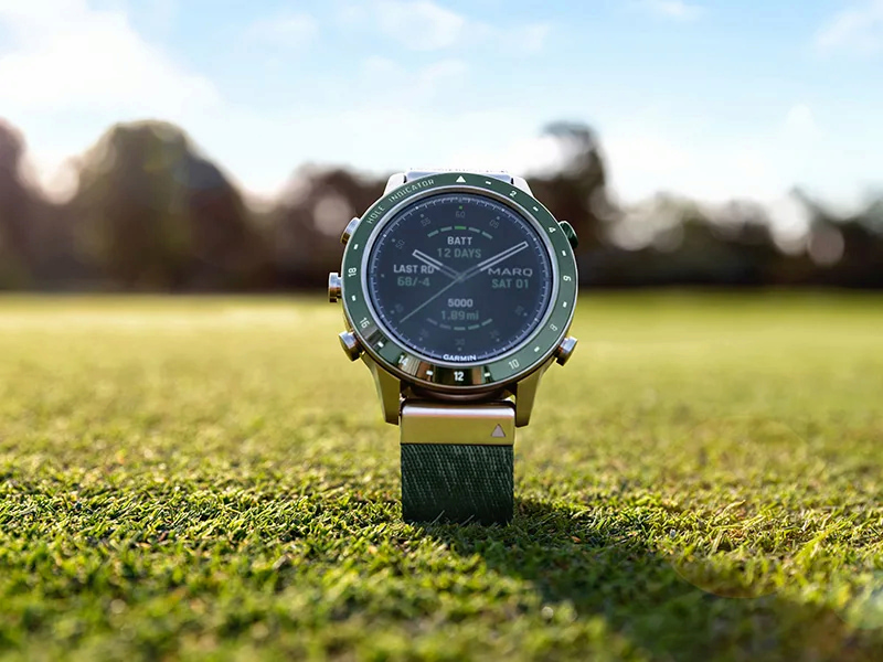 Đồng hồ golf Garmin Marq2 có thể cung cấp thông tin về hướng gió và tốc độ đánh bóng