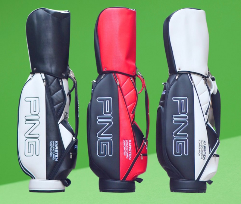 Túi gậy golf Ping Karsten Manufacturing Corporation làm từ chất liệu da tổng hợp, có độ bền cao