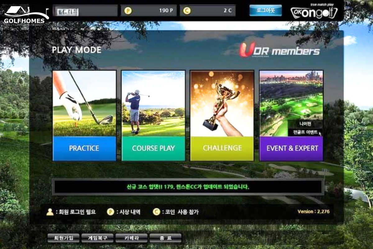 Phần mềm golf 3D có chế độ Thi đấu, chuyên về tổ chức giải golf 3D và kết nối người chơi từ khắp nơi trên thế giới