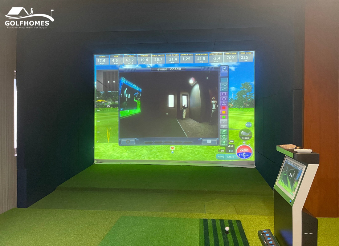 Phòng golf 3D VIP ứng dụng công nghệ GTR hàng đầu châu Á