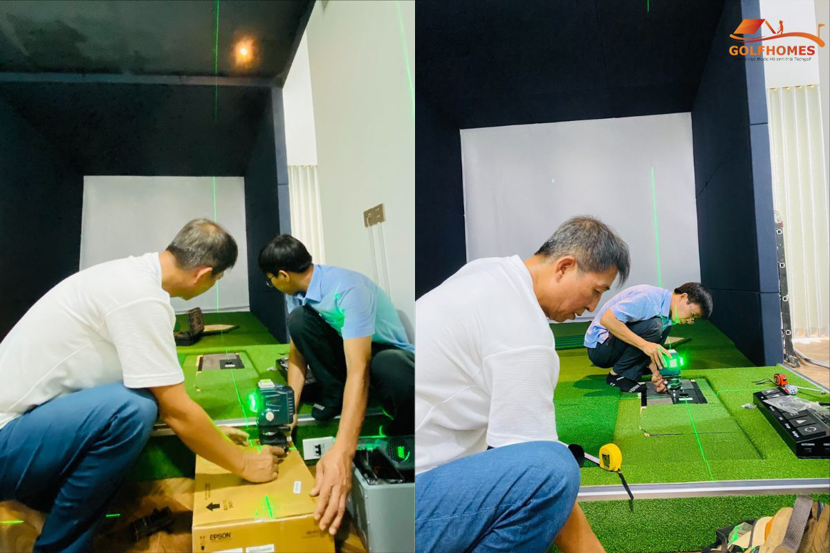 Chuyên gia Hàn Quốc kiểm tra và bảo dưỡng phòng golf 3D