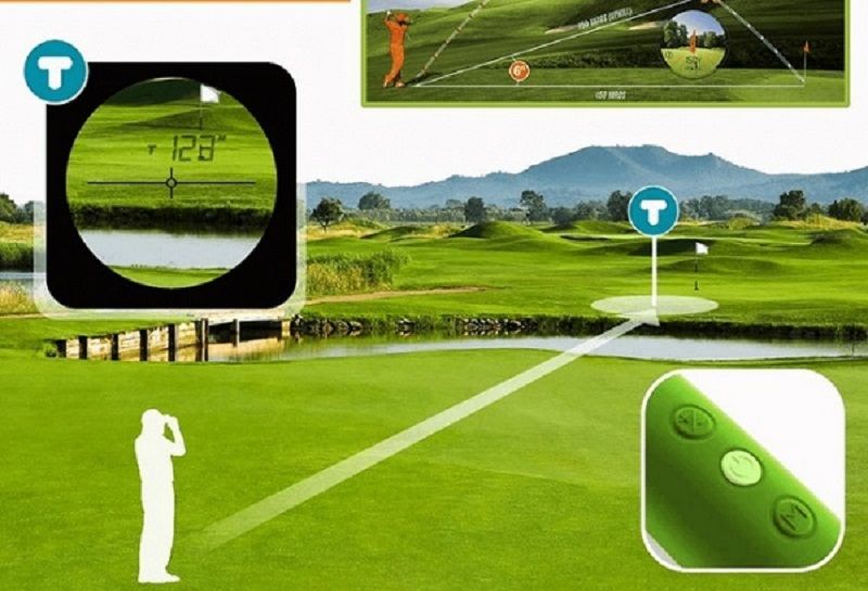 Thiết bị đo khoảng cách golf còn giúp golfer xác định độ cao của chướng ngại vật
