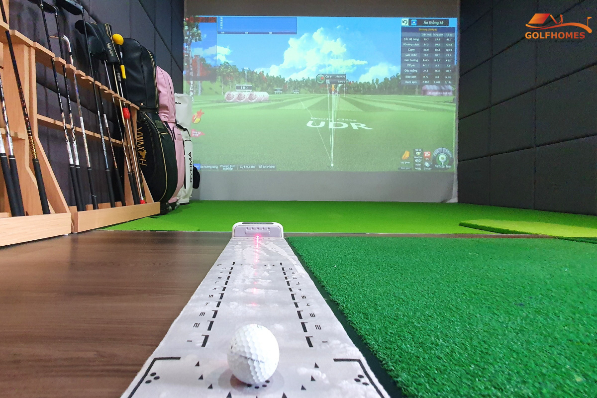 Bàn giao phòng golf 3D và thảm Putting Laser Pro